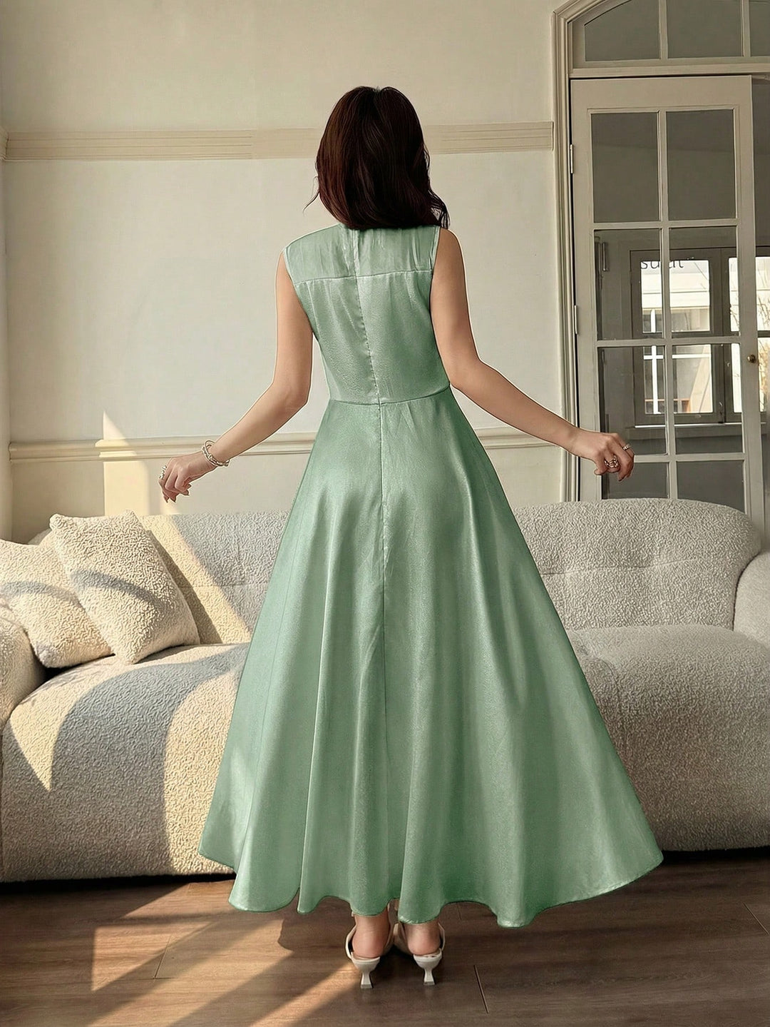 Rochie maxi SHEIN, verde