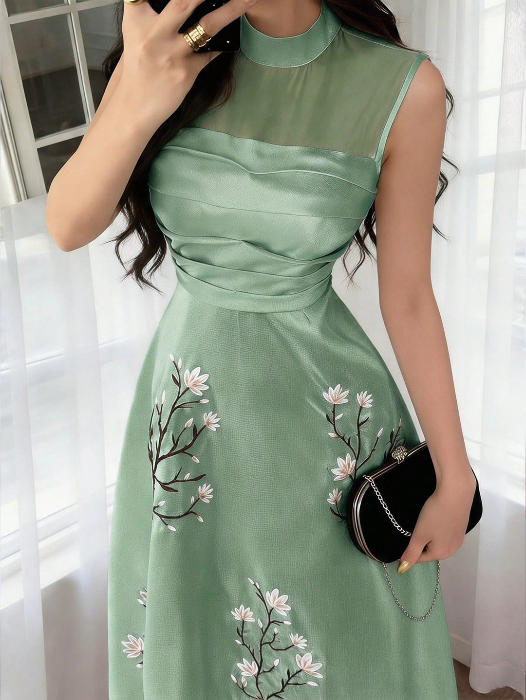Rochie maxi SHEIN, verde
