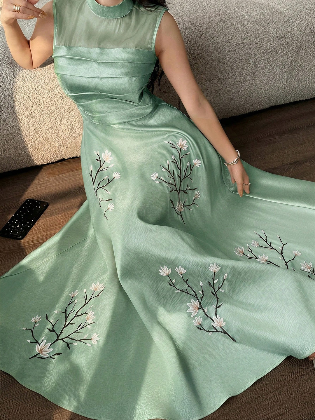 Rochie maxi SHEIN, verde