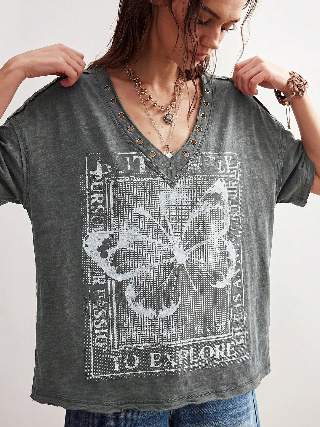 Tricou SHEIN, gri