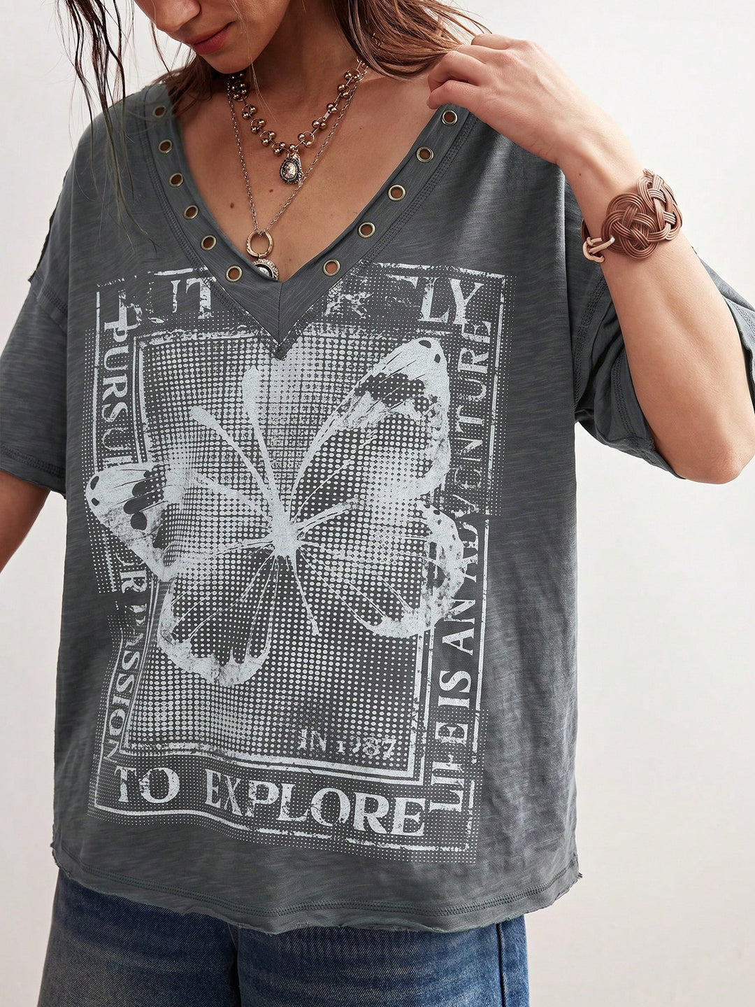 Tricou SHEIN, gri