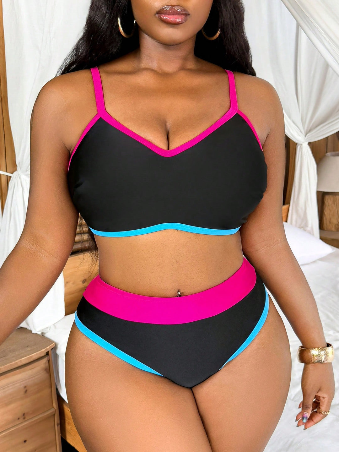 Set bikini de baie SHEIN, mix culori