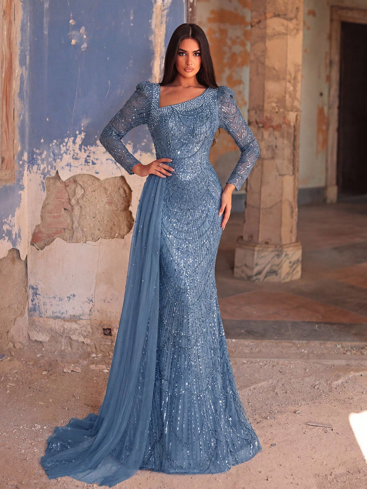 Rochie de ocazie SHEIN, albastru