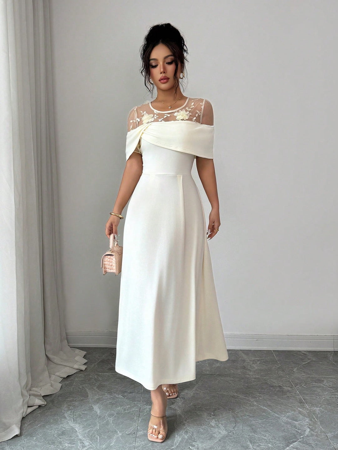 Rochie maxi SHEIN, portocaliu