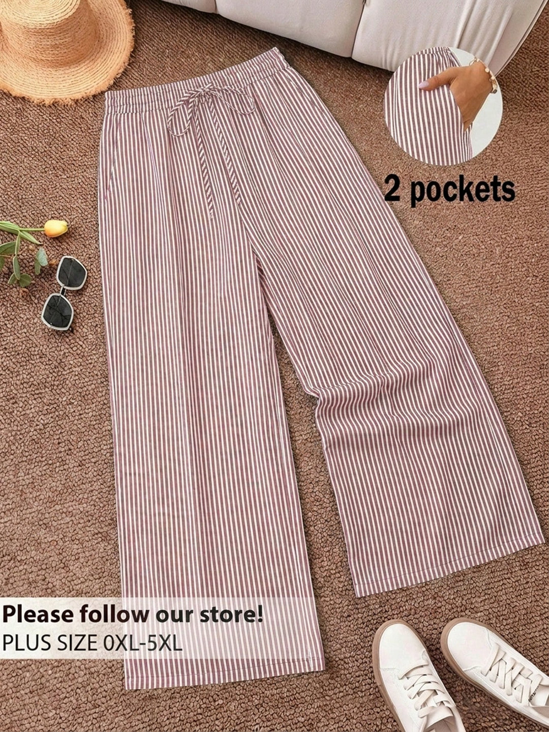 Pantaloni SHEIN, roz