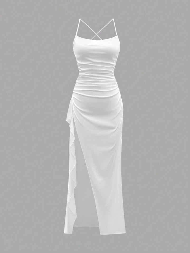 Rochie maxi SHEIN, alb