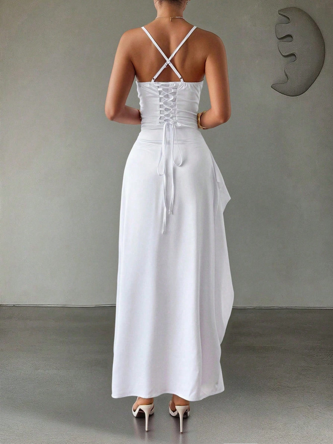 Rochie maxi SHEIN, alb