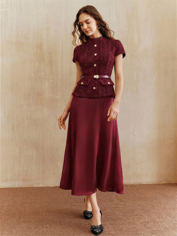 Rochie midi SHEIN, vișiniu