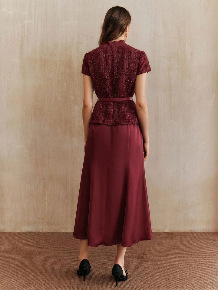 Rochie midi SHEIN, vișiniu