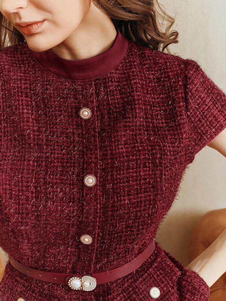 Rochie midi SHEIN, vișiniu