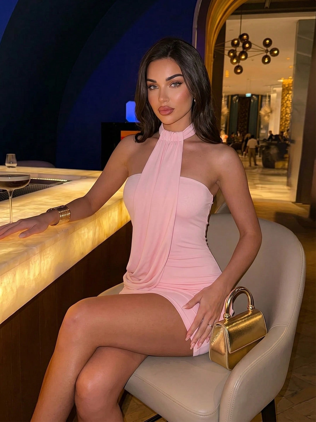 Rochie scurtă SHEIN, roz