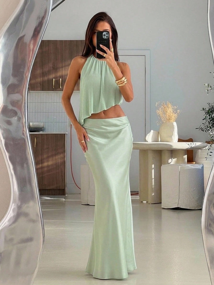 Rochie maxi SHEIN, verde