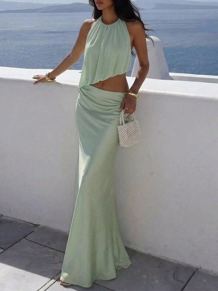 Rochie maxi SHEIN, verde