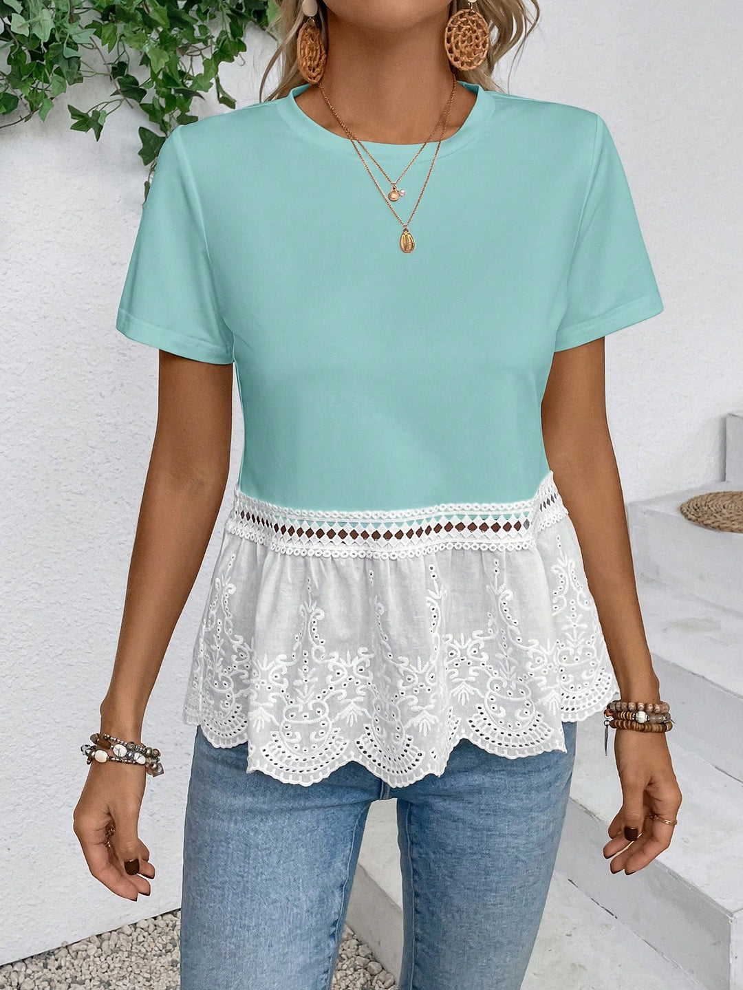 Tricou SHEIN, turcoaz