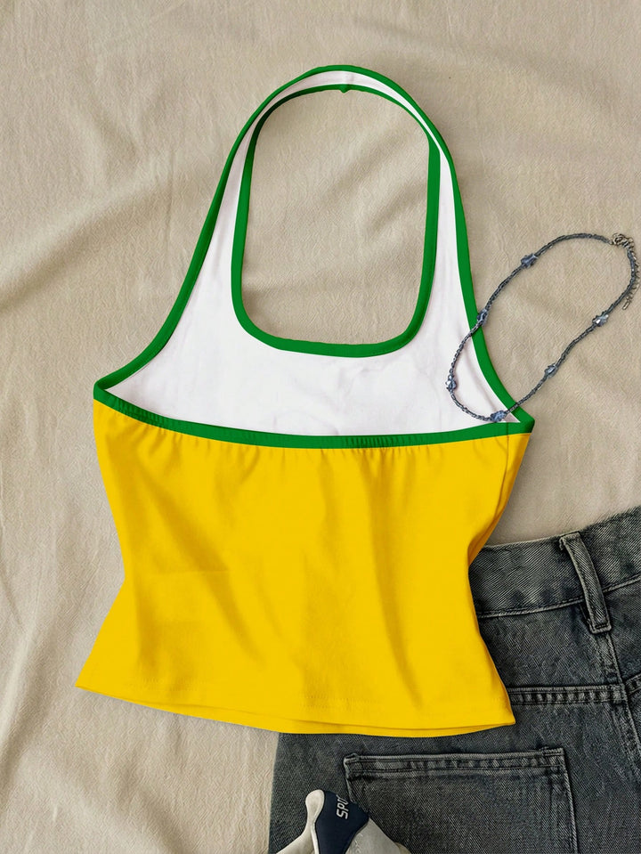 Top SHEIN, galben