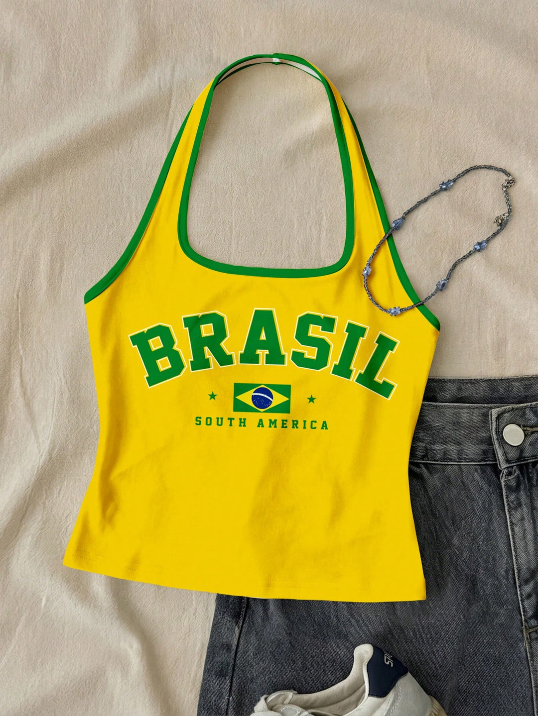 Top SHEIN, galben