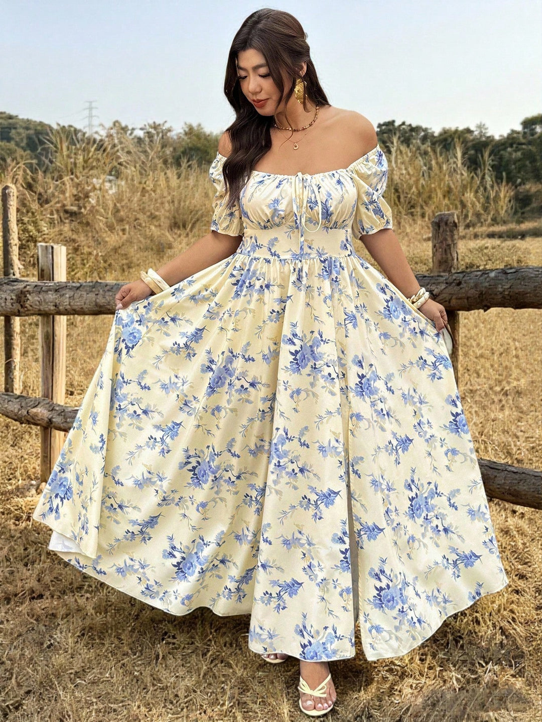 Rochie maxi SHEIN, mix culori