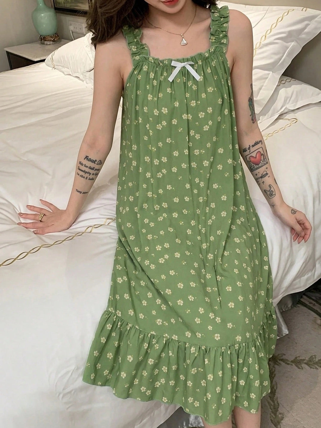 Rochie de noapte SHEIN, verde