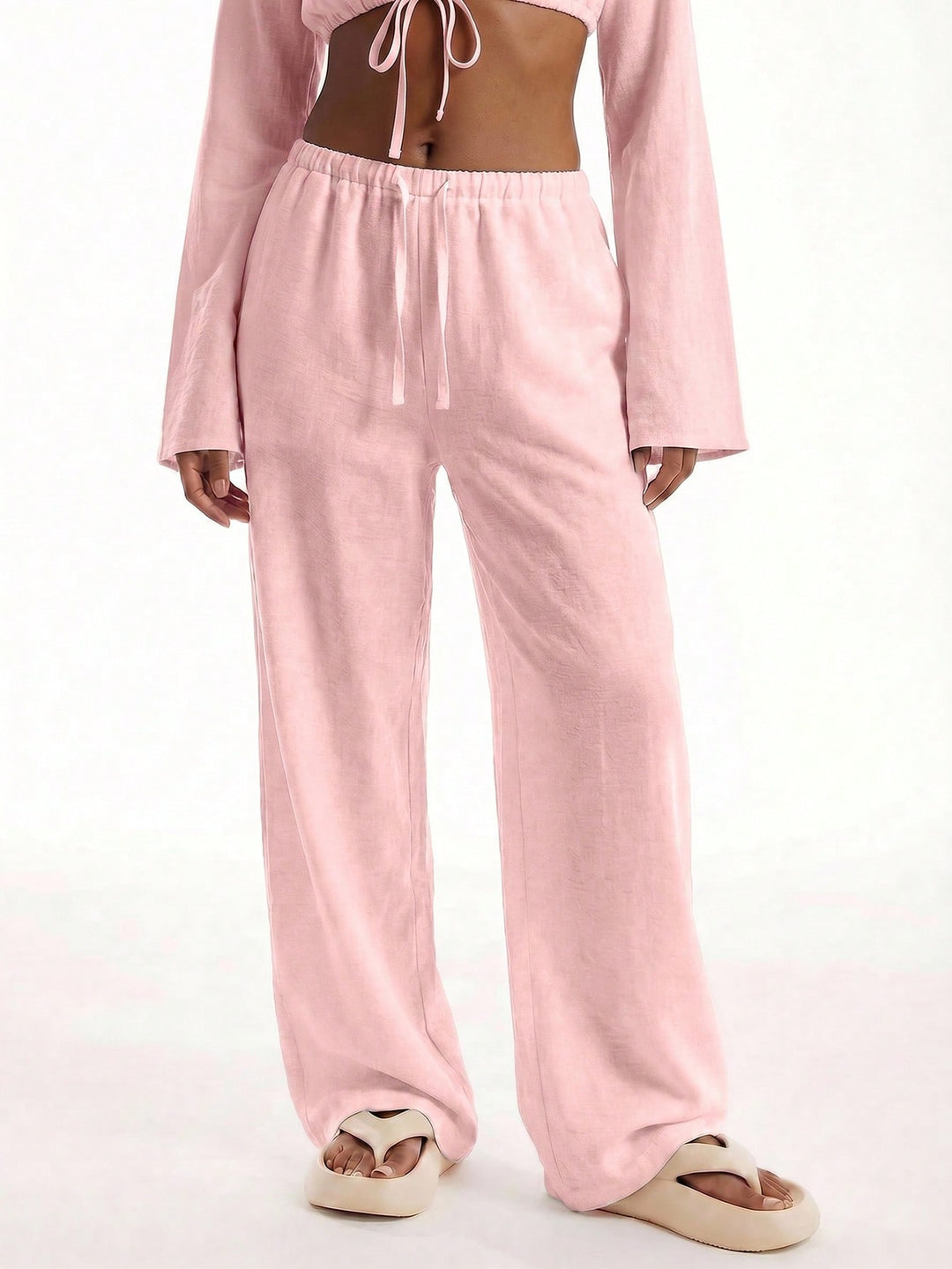 Pantaloni SHEIN, roz