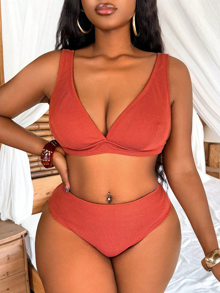 Set bikini de baie SHEIN, portocaliu