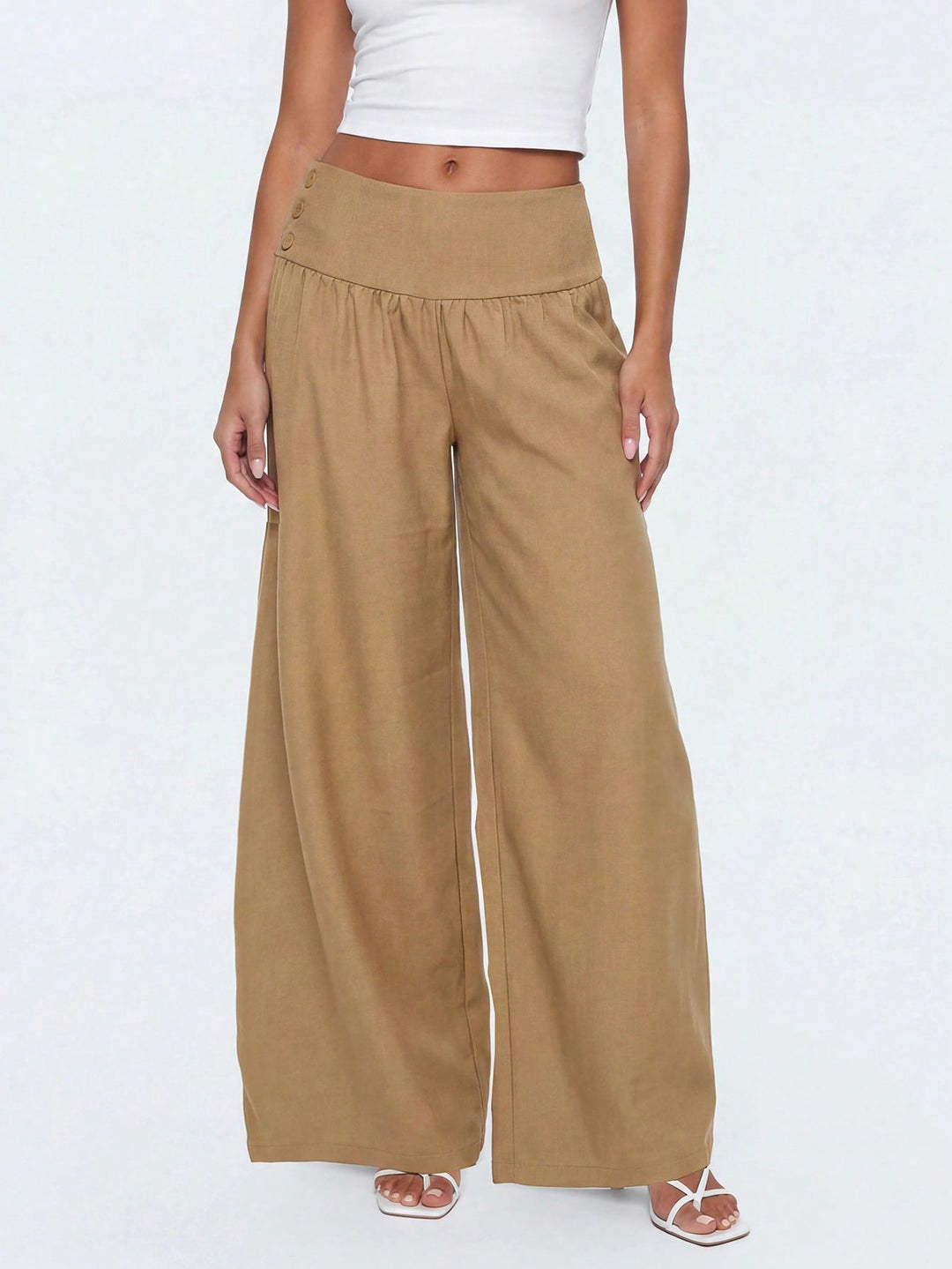 Pantaloni SHEIN, maro