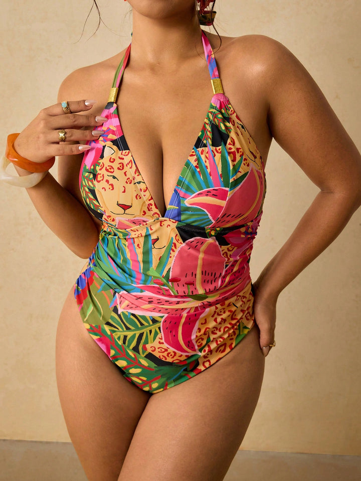 Costum de baie SHEIN, mix culori