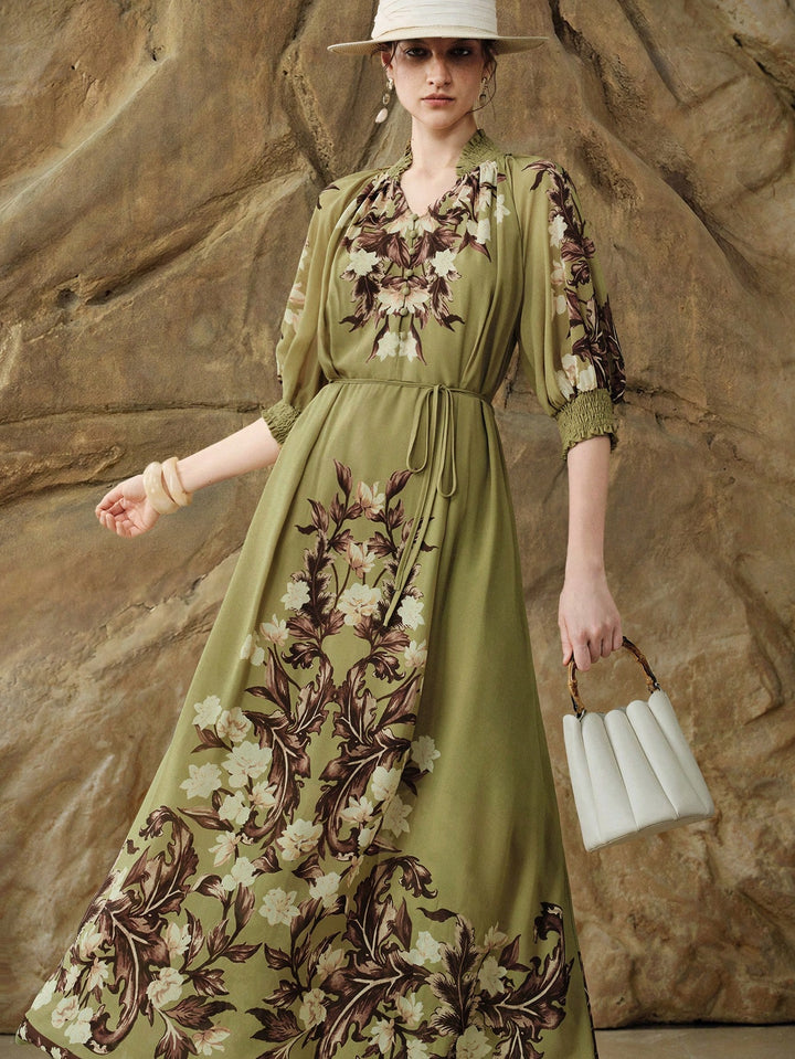 Rochie maxi SHEIN, kaki