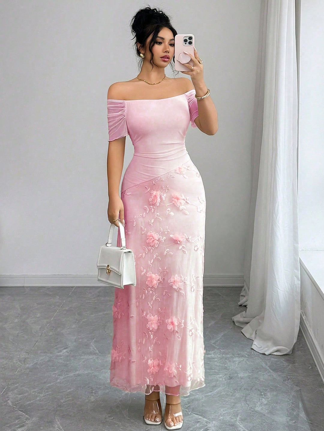 Rochie maxi SHEIN, roz