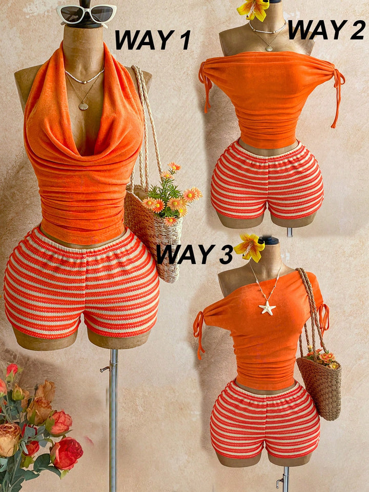 Top SHEIN, portocaliu