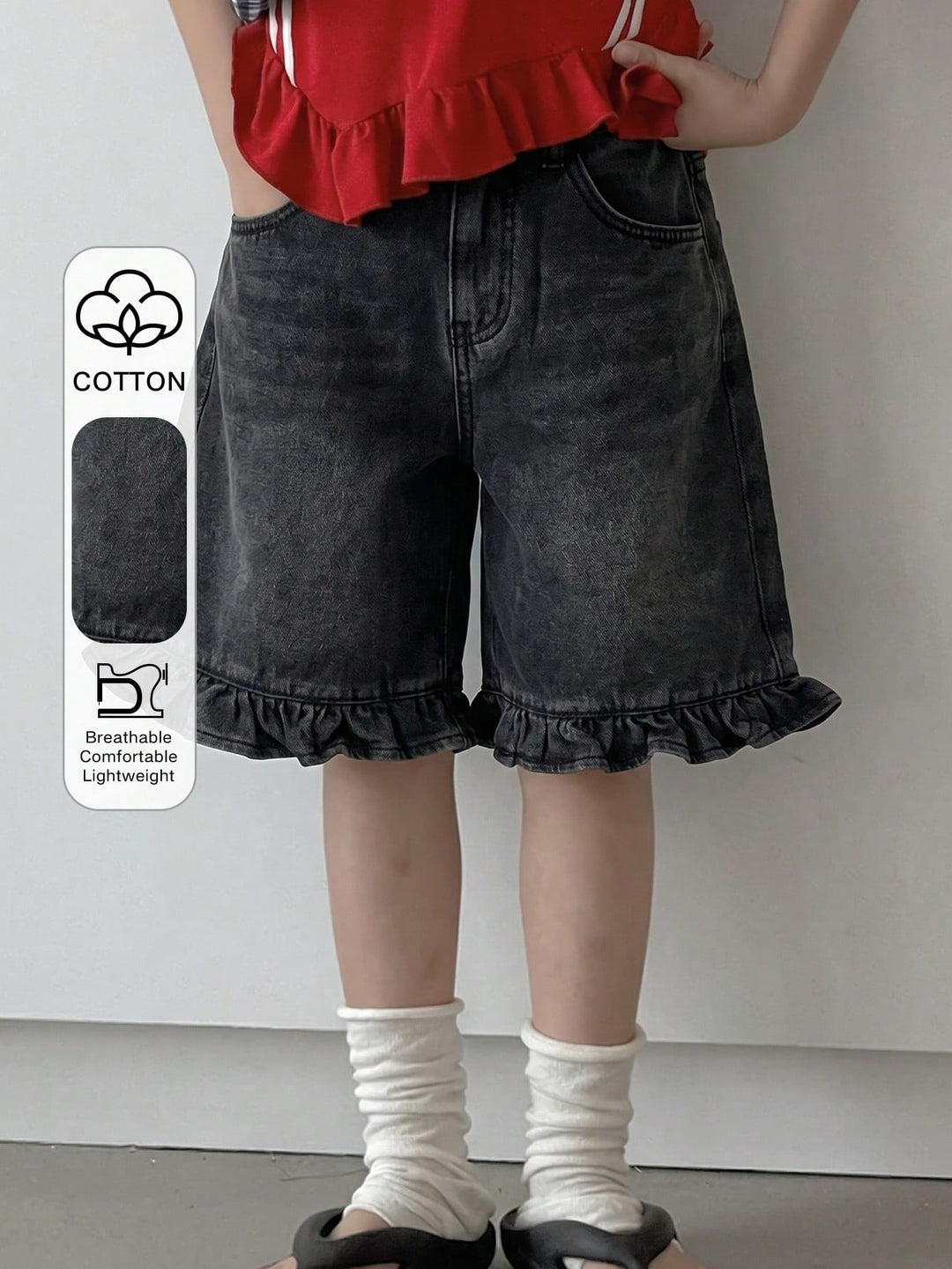 Pantaloni scurți SHEIN, negru