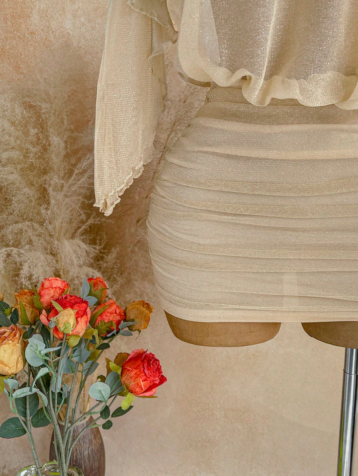 Rochie mini SHEIN, auriu
