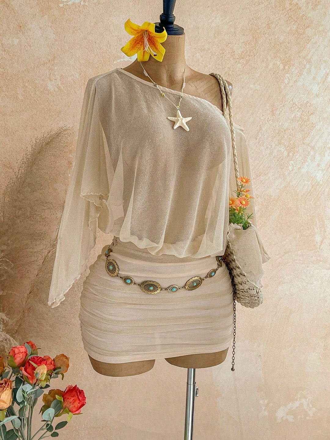 Rochie mini SHEIN, auriu