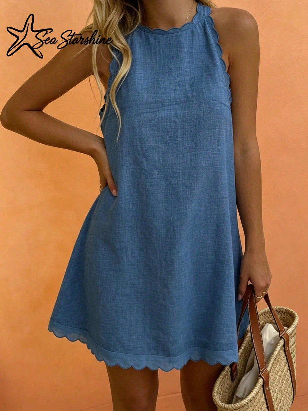Rochie scurtă SHEIN, albastru
