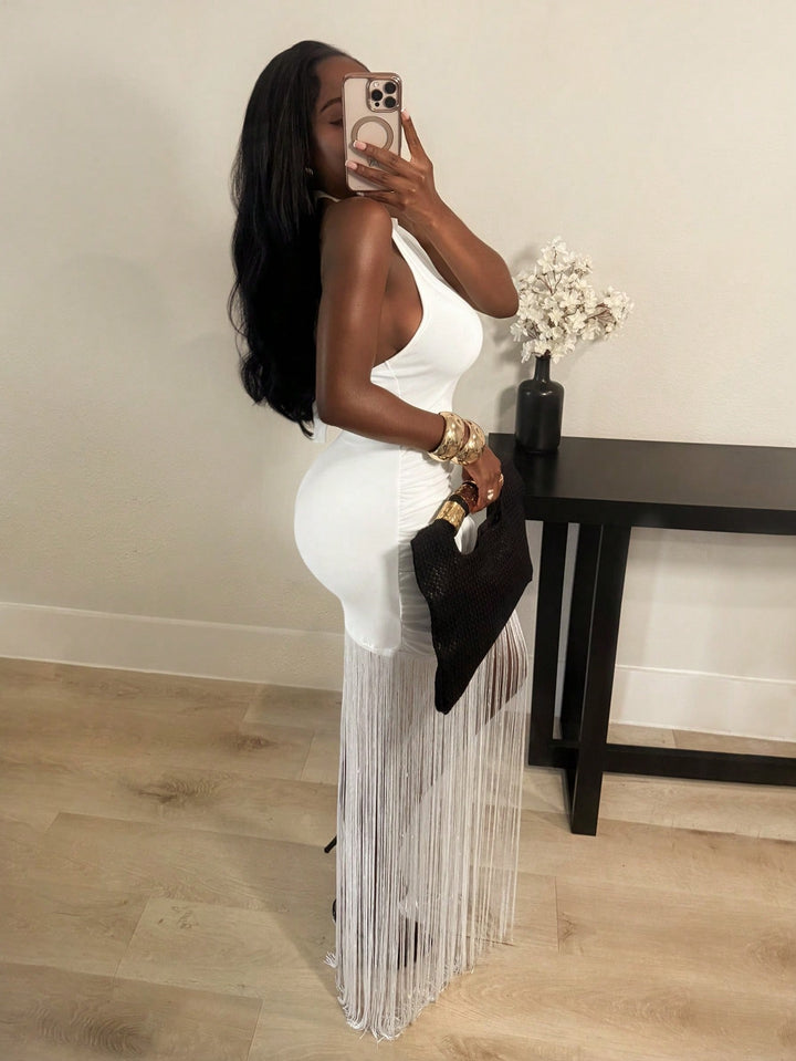 Rochie maxi SHEIN, alb