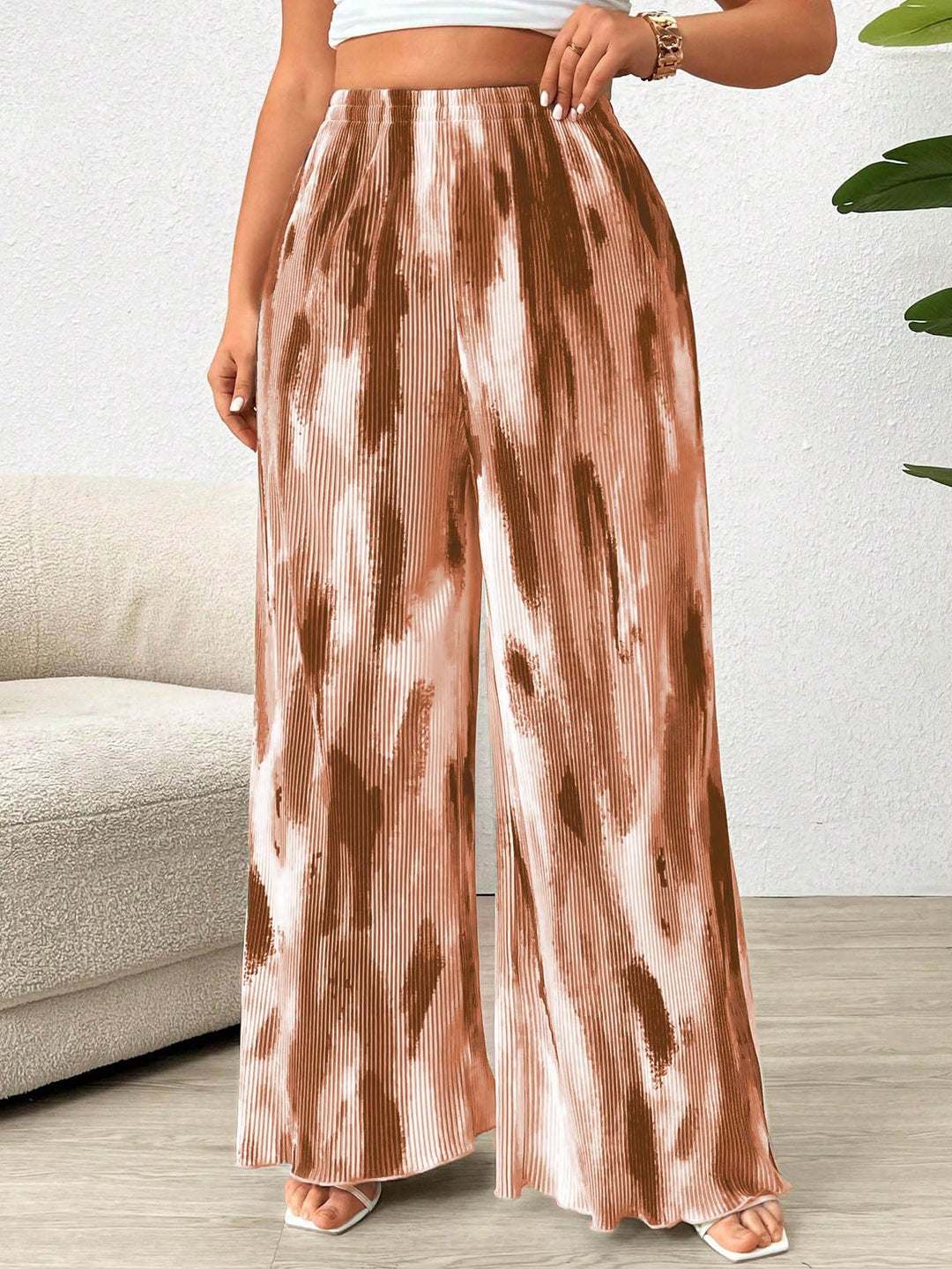 Pantaloni SHEIN, maro