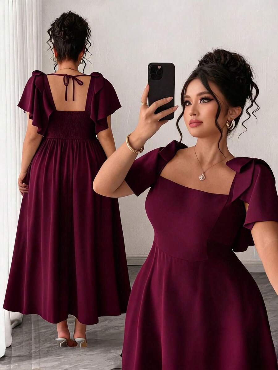 Rochie maxi SHEIN, vișiniu