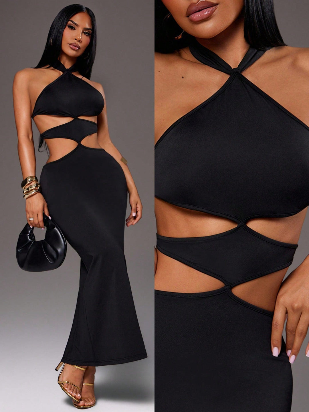 Rochie maxi SHEIN, negru