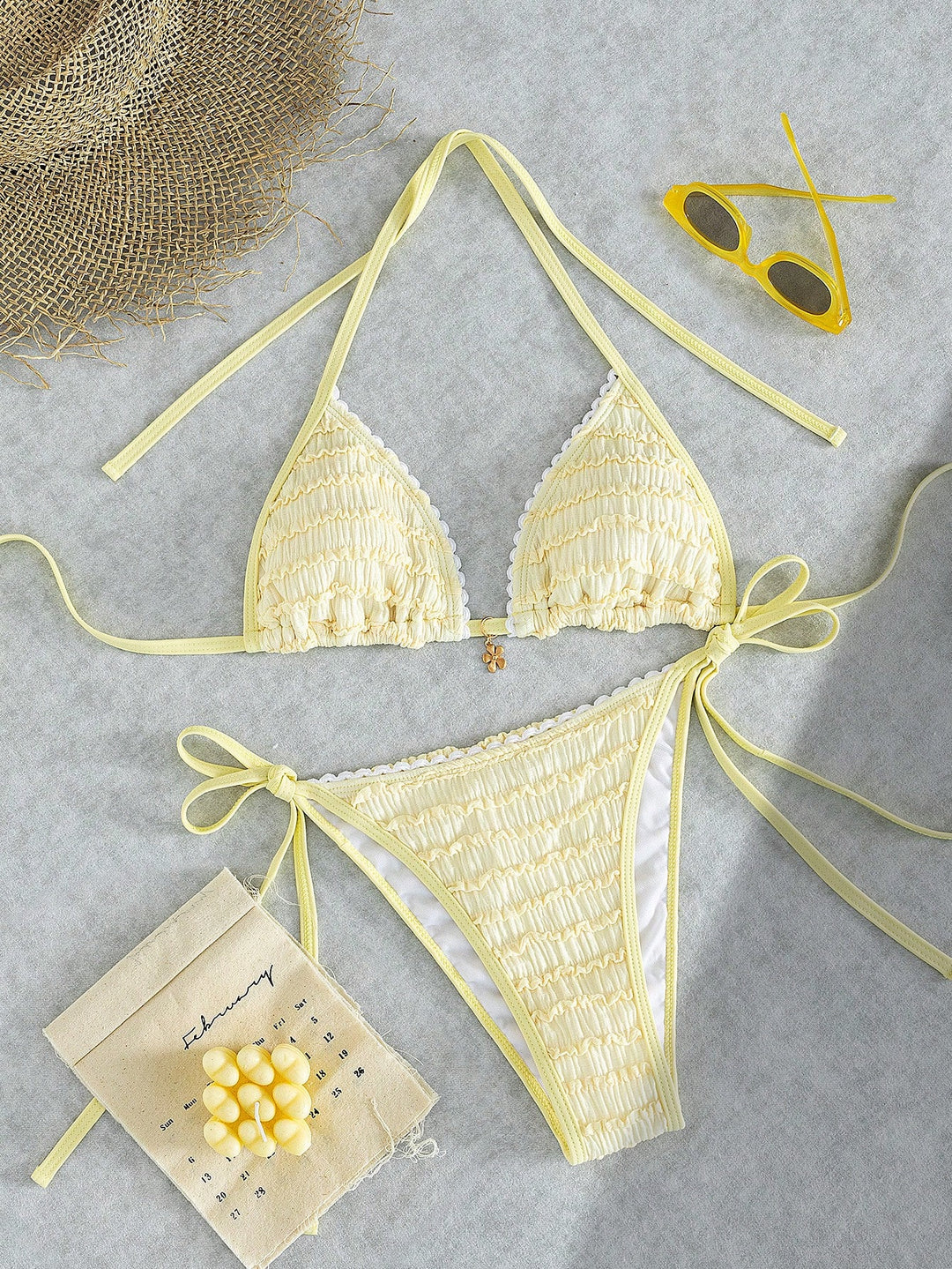 Set bikini SHEIN, galben