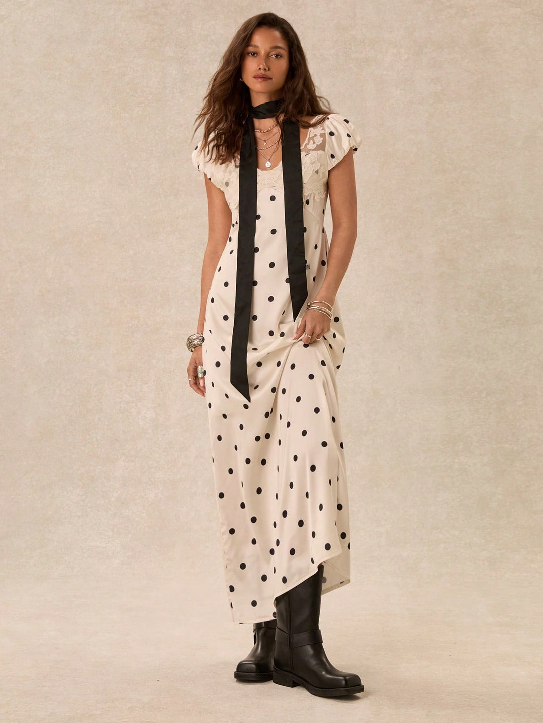 Rochie maxi SHEIN, bej