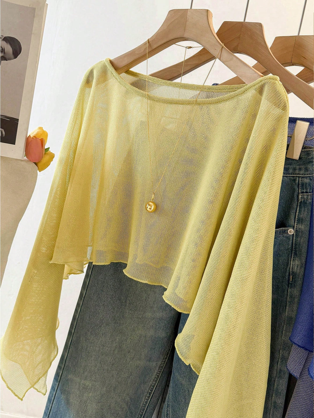 Top SHEIN, galben
