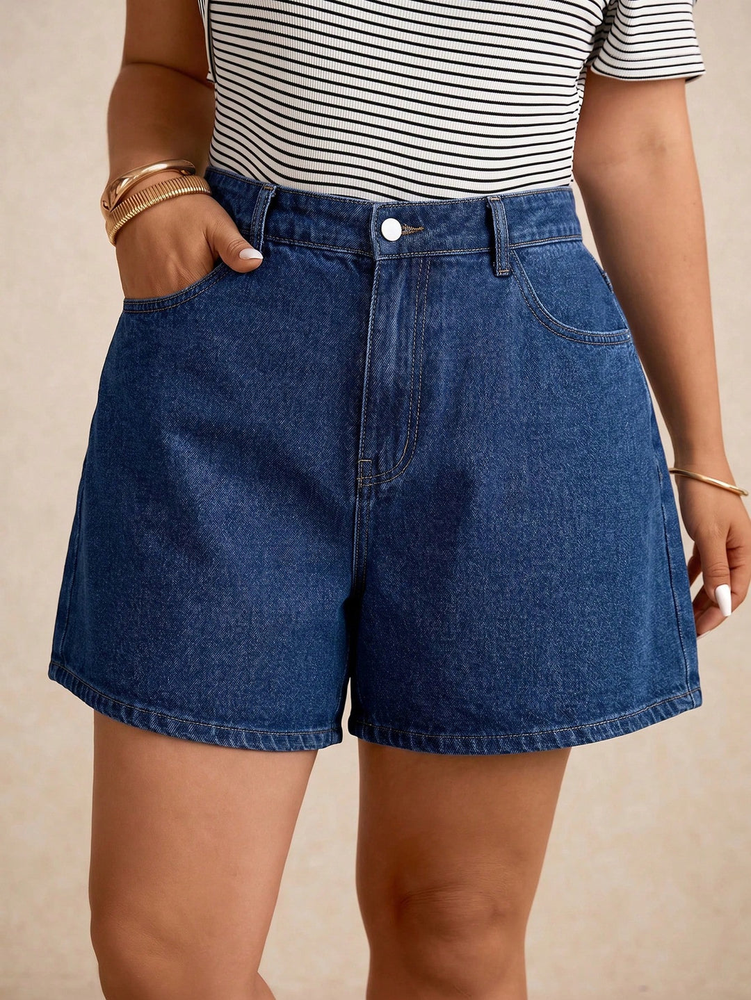 Set pantaloni scurți de blugi SHEIN, albastru