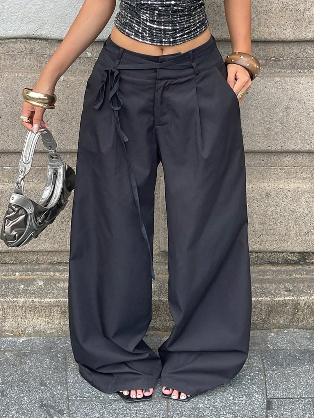 Pantaloni SHEIN, negru