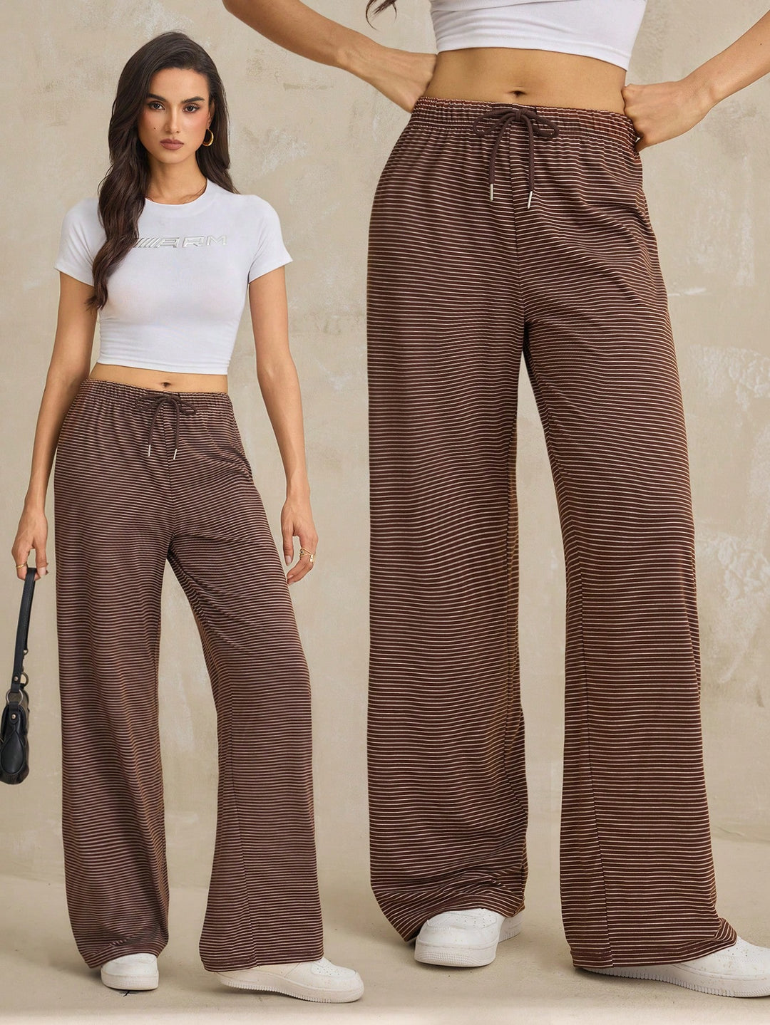 Pantaloni SHEIN, maro