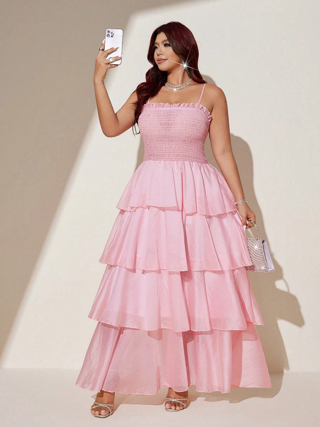 Rochie maxi SHEIN, roz