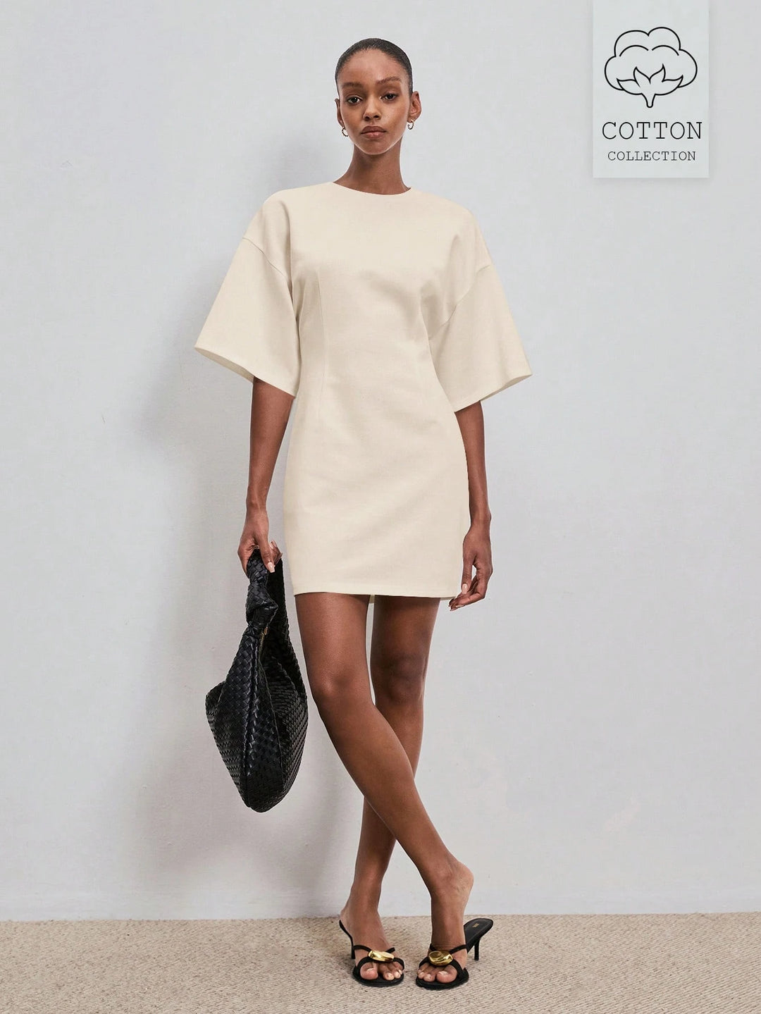 Rochie mini SHEIN, crem