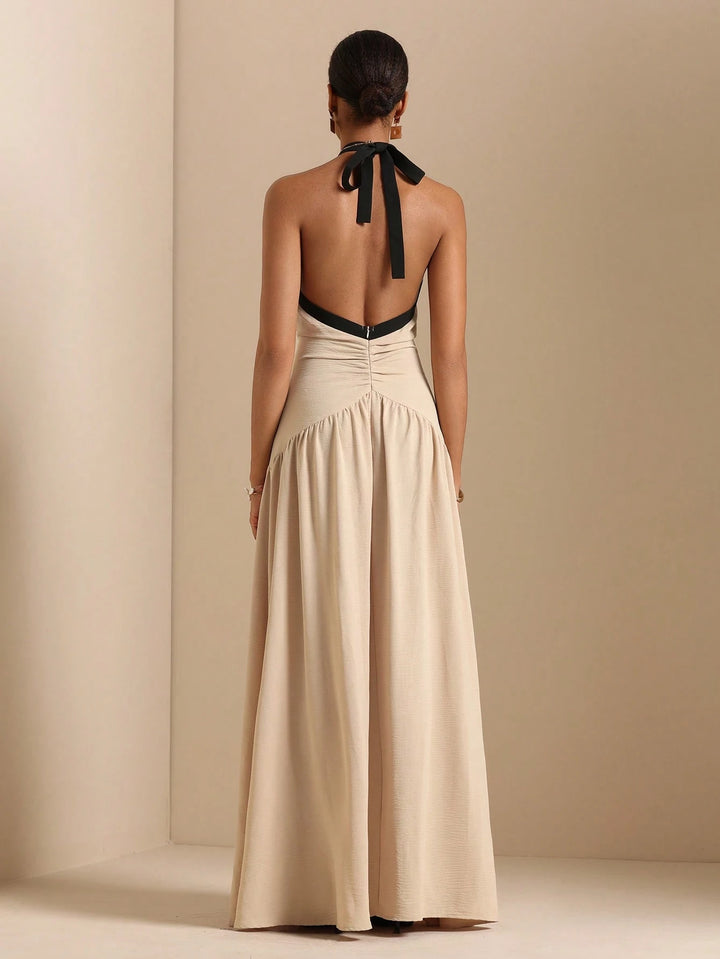 Rochie maxi SHEIN, bej