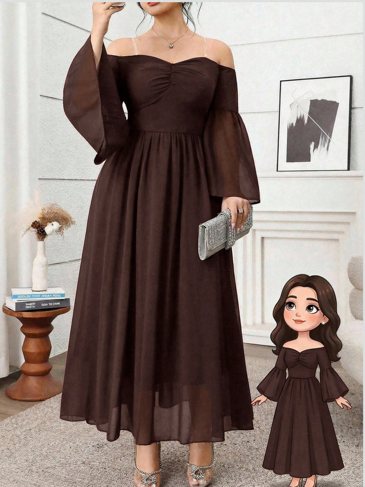 Rochie maxi SHEIN, maro