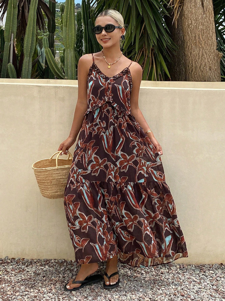 Rochie midi SHEIN, maro