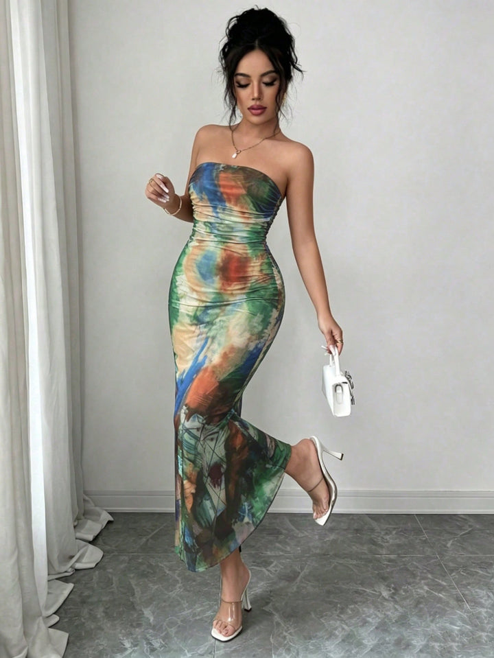 Rochie maxi SHEIN, verde