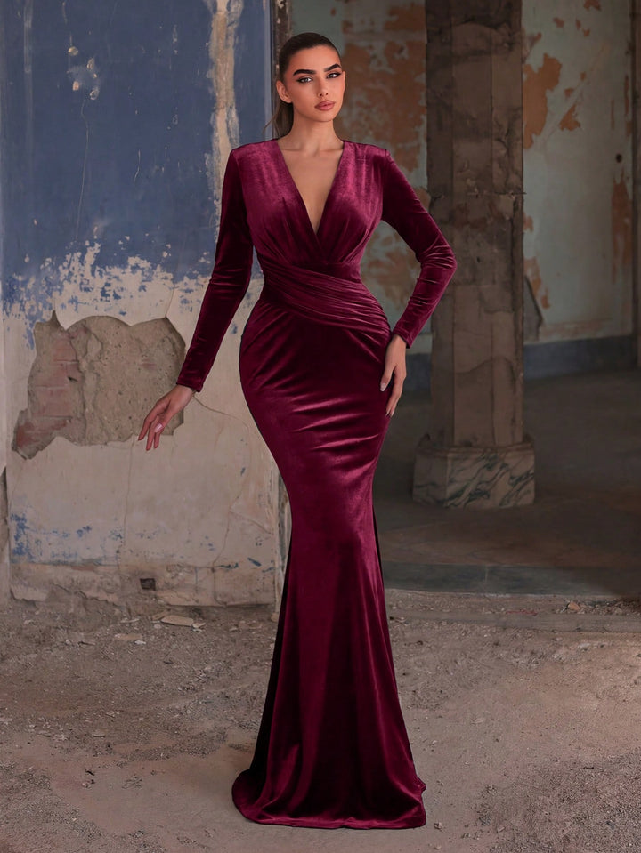 Rochie maxi SHEIN, vișiniu